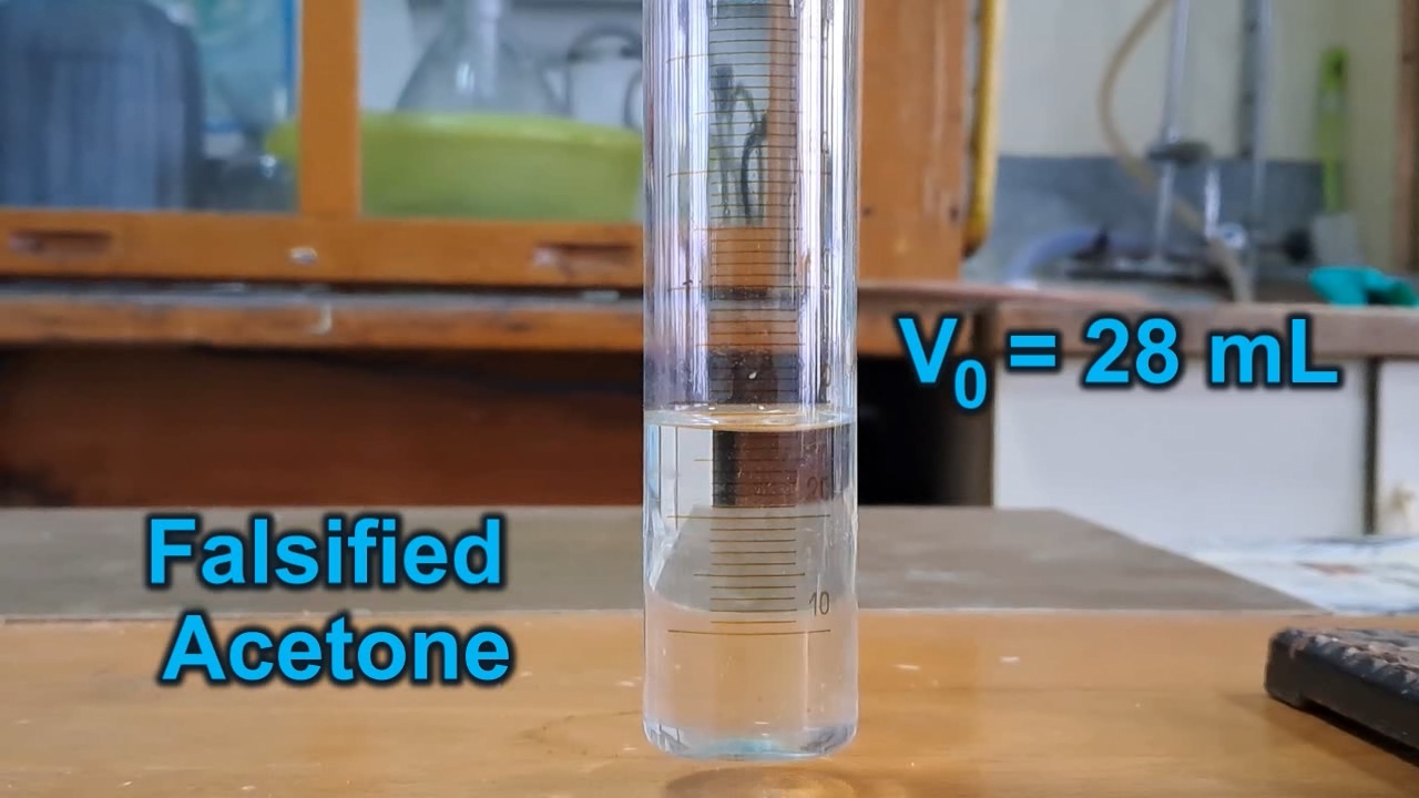 Falsified Acetone and Sodium Hydroxide Solution