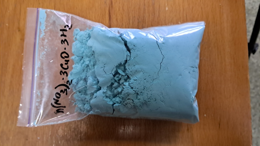 Copper Nitrate, Charcoal, and Flame