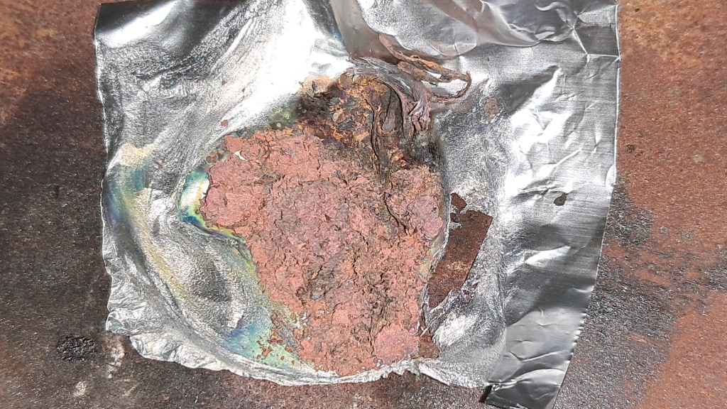 Copper Nitrate, Charcoal, and Flame