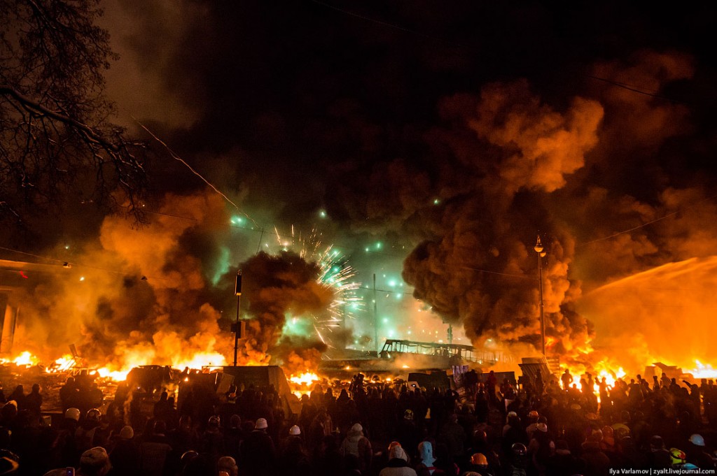 Уличные бои в Киеве - Грушевского, 22 января 