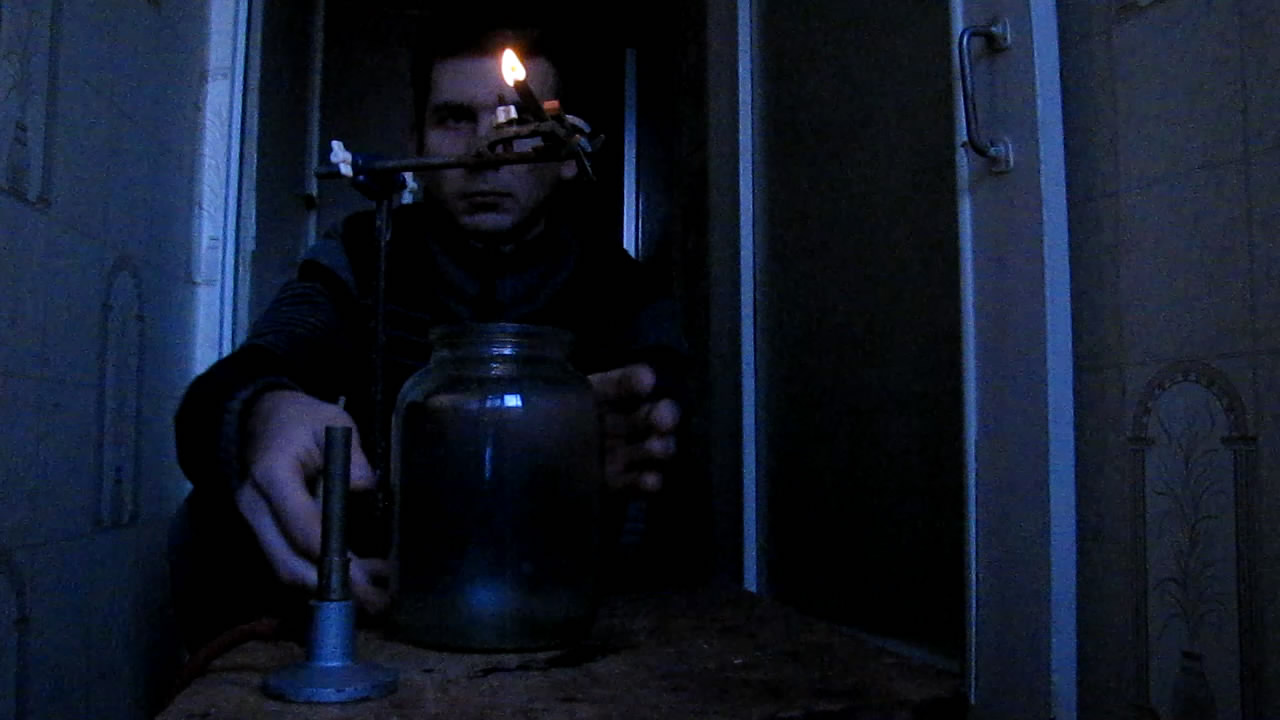   (  1.5  3 ). Burning of methane (in a glass jar)