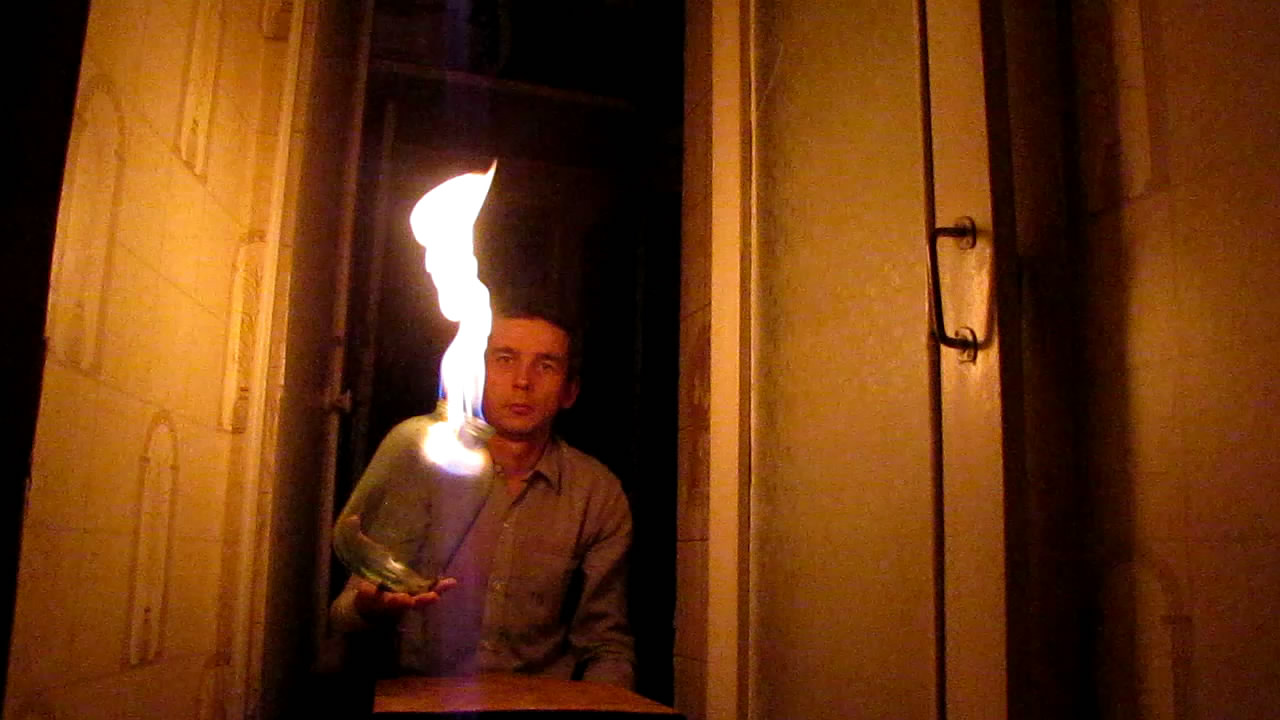   (  1.5  3 ). Burning of methane (in a glass jar)