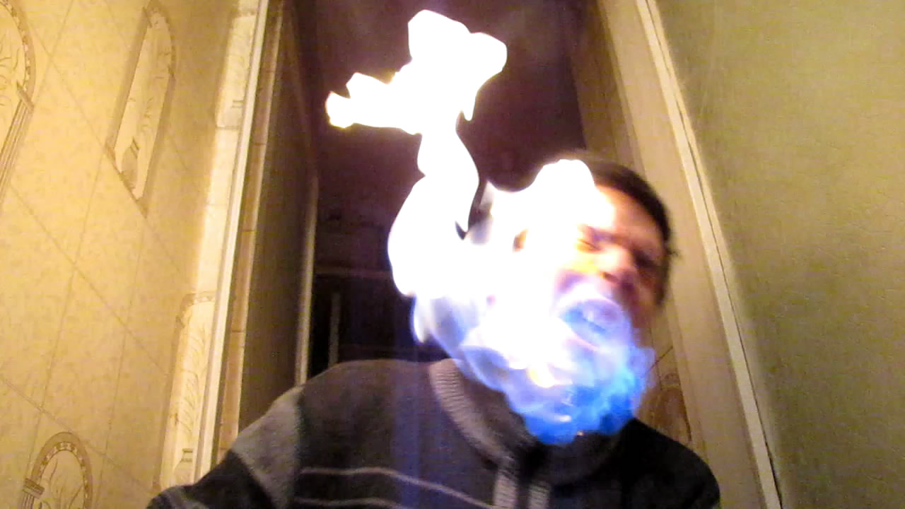   ( ). Fire breathing (burning of methane)