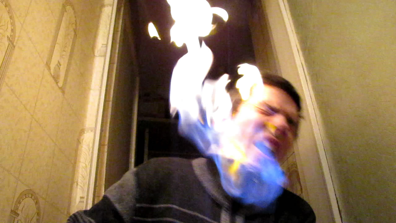   ( ). Fire breathing (burning of methane)