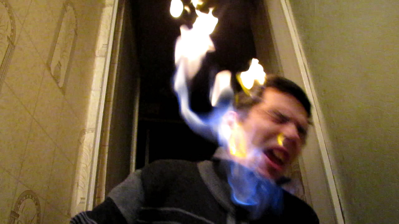   ( ). Fire breathing (burning of methane)