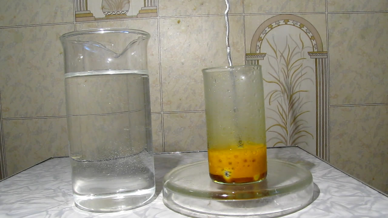        (III). The precipitation of metallic iron from a solution of iron (III) chloride