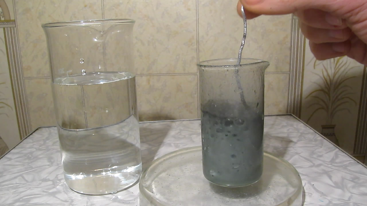       . Precipitation of metallic iron from solution of iron chloride