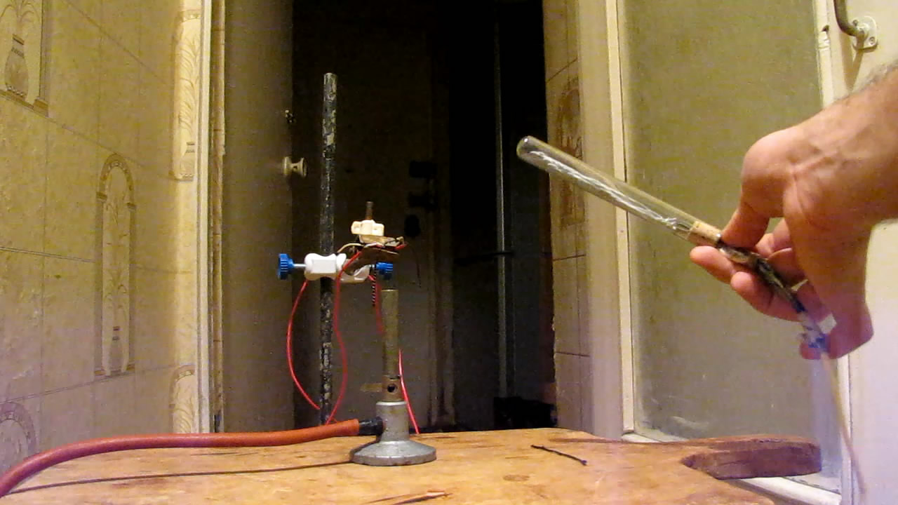      . The model of a mercury tilt switch and a Bunsen burner