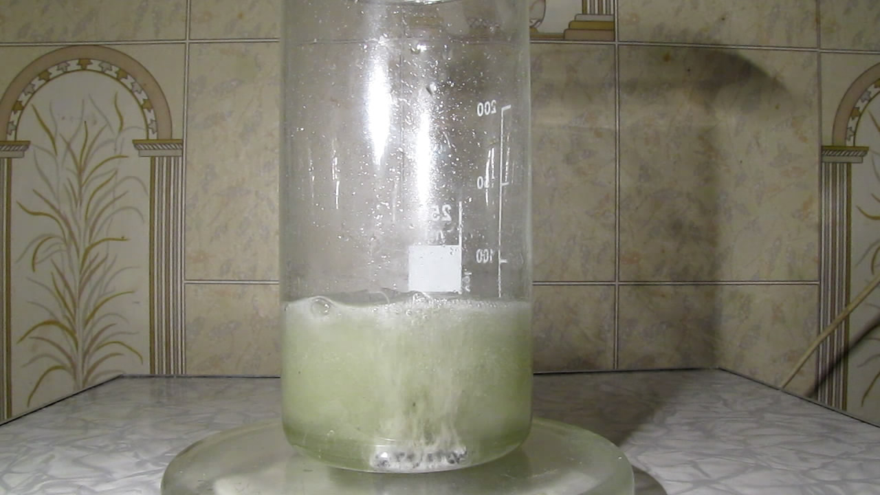        (II). The precipitation of metallic iron from a solution of iron (II) sulfate