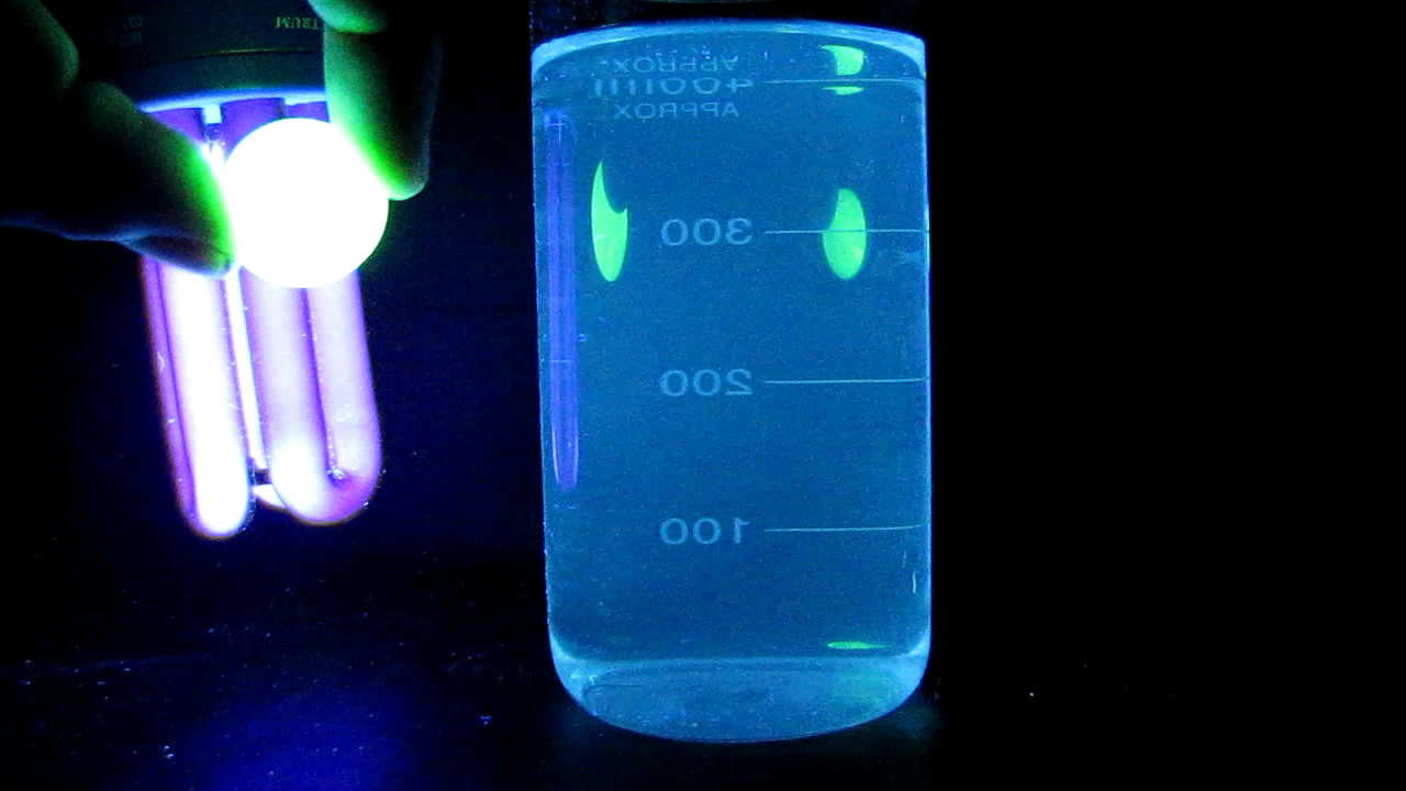    . Uranium glass and fluorescein