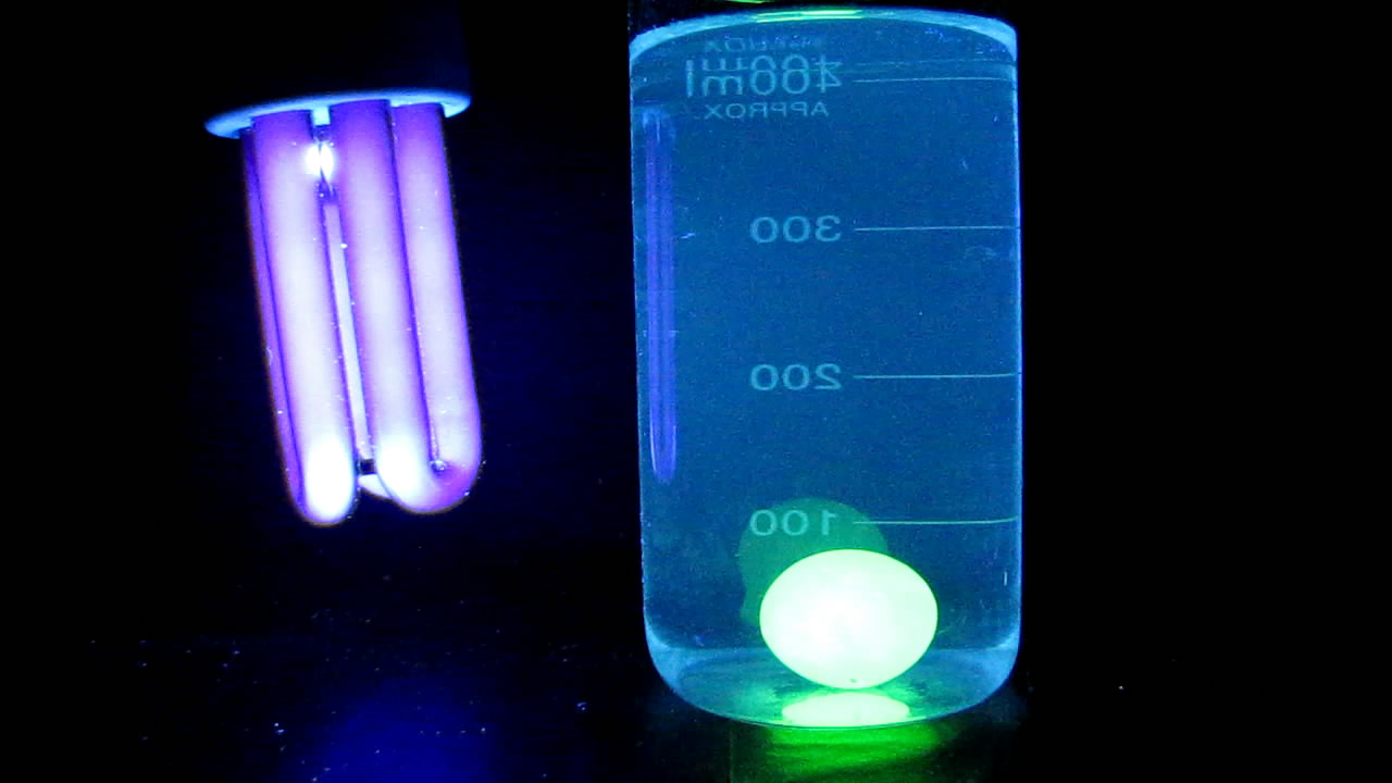    . Uranium glass and fluorescein