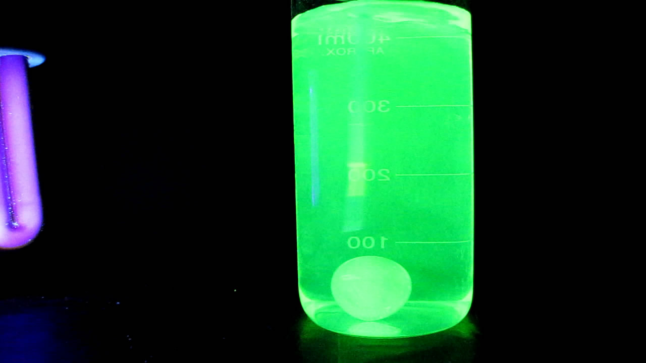    . Uranium glass and fluorescein