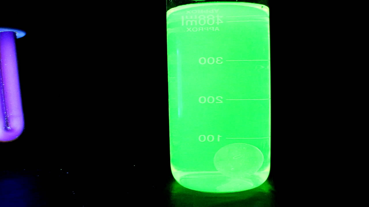    . Uranium glass and fluorescein