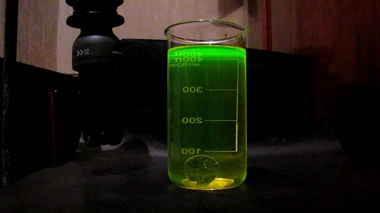    . Uranium glass and fluorescein