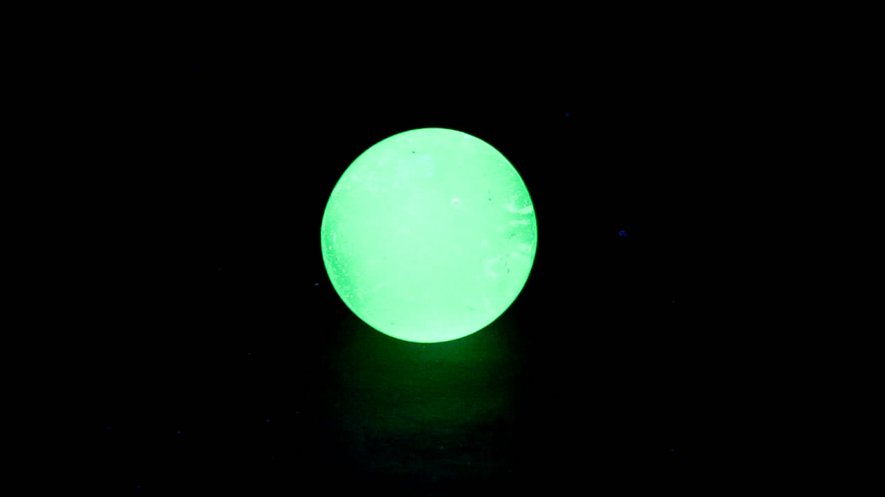     . Uranium glass and black light lamp (ultraviolet light)