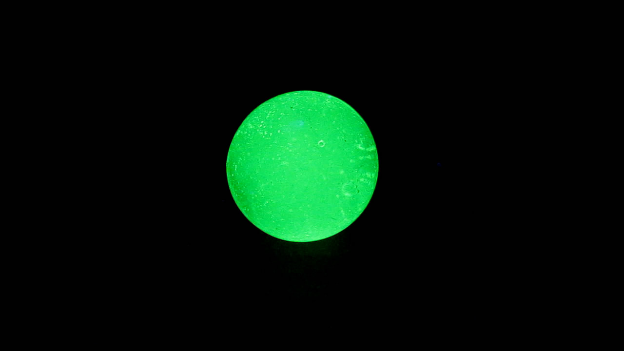     . Uranium glass and black light lamp (ultraviolet light)