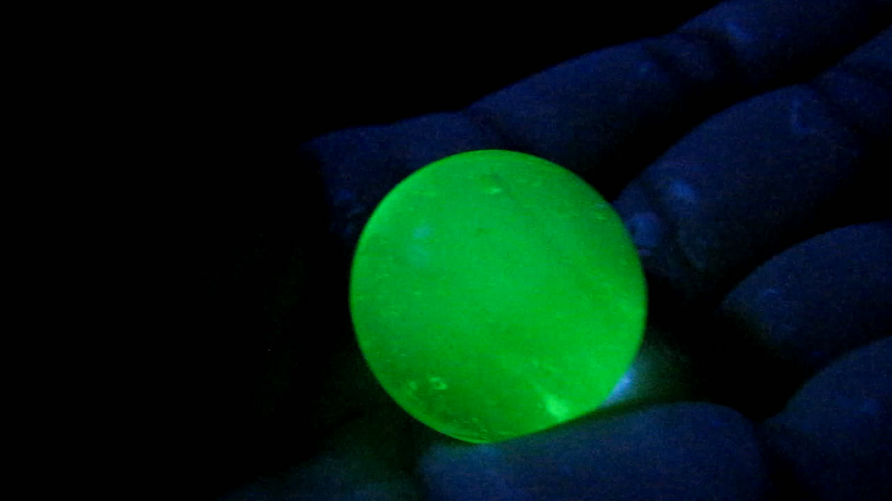     . Uranium glass and black light lamp (ultraviolet light)