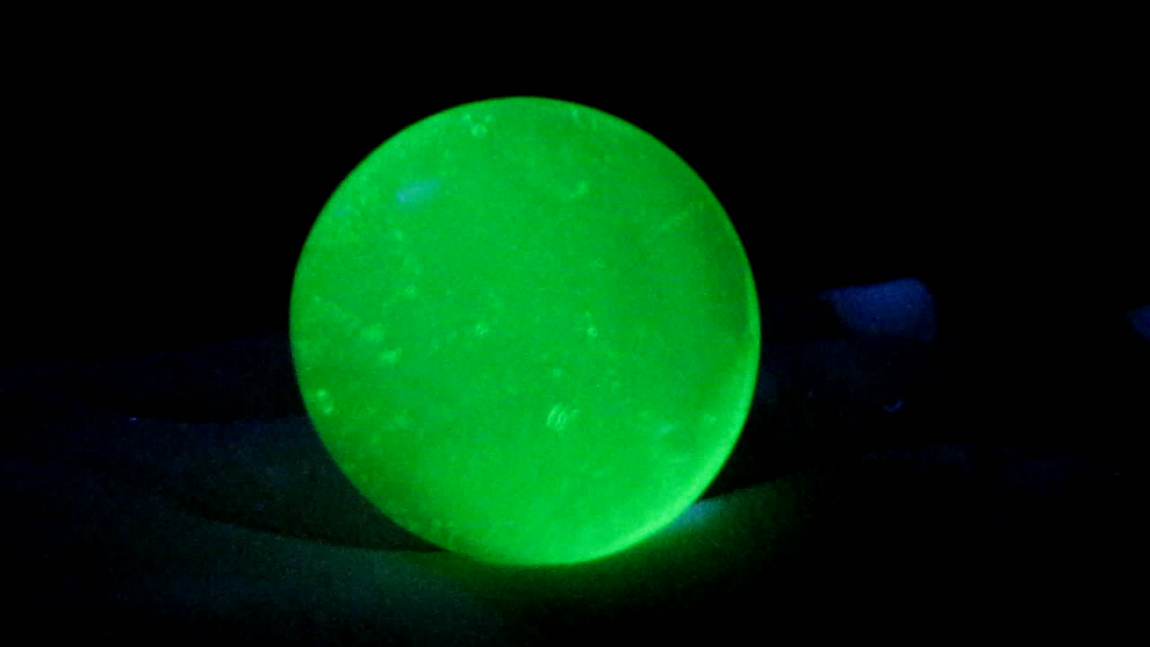     . Uranium glass and black light lamp (ultraviolet light)