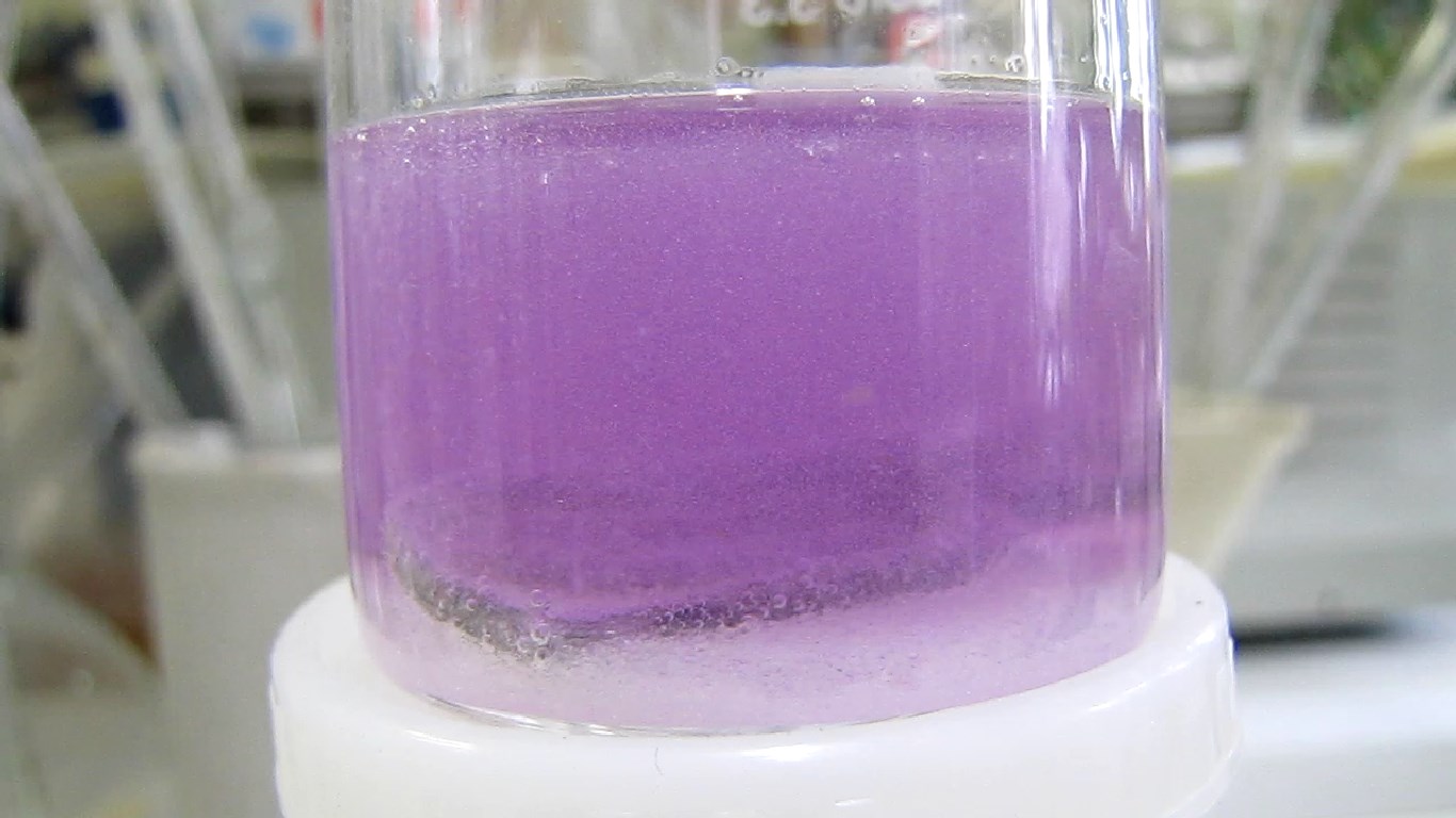         . Reduction of potassium permanganate by aluminium and lithium hydroxide