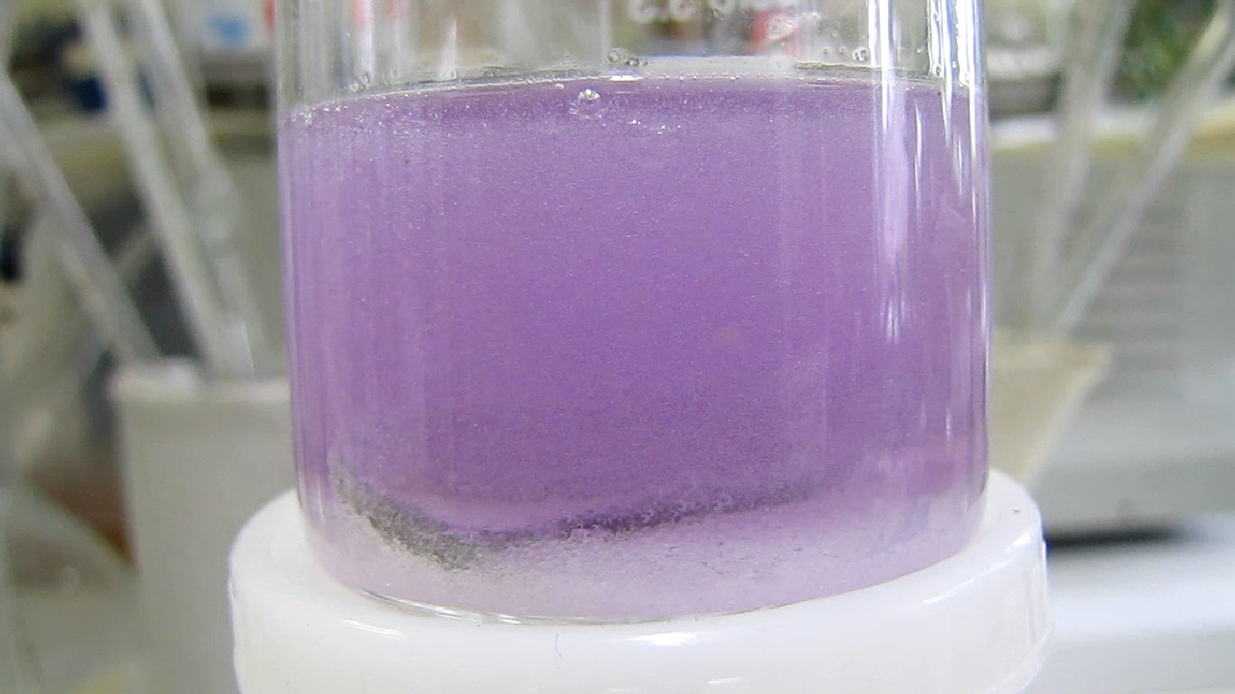         . Reduction of potassium permanganate by aluminium and lithium hydroxide