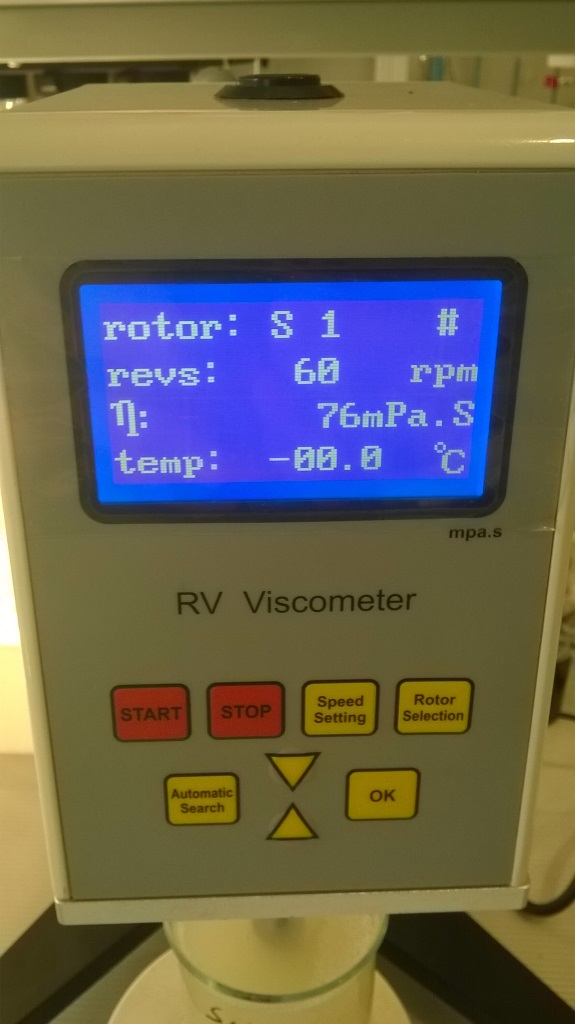     . Rotational viscometer and detergents