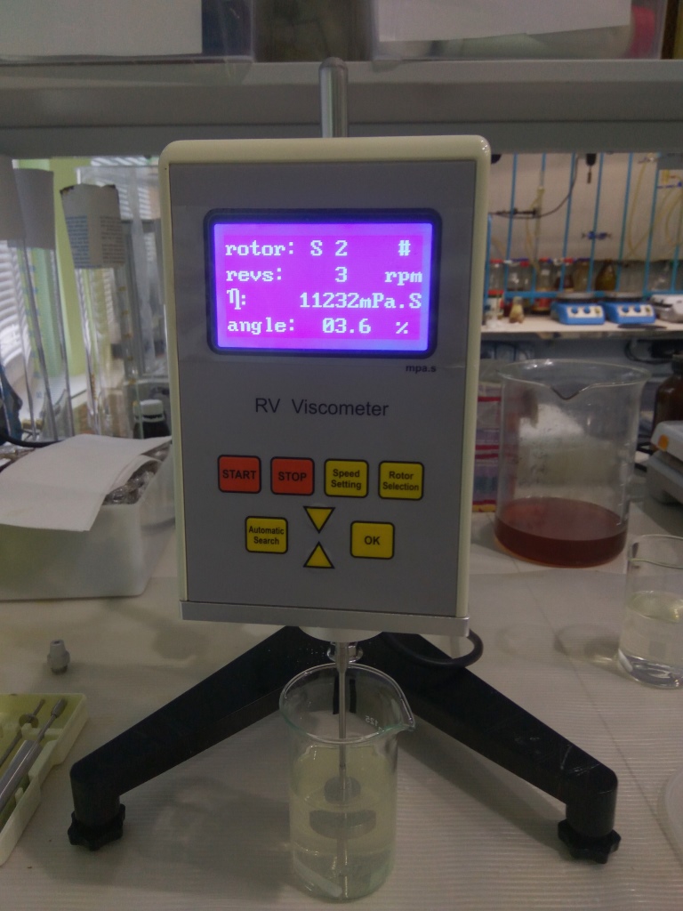     . Rotational viscometer and detergents