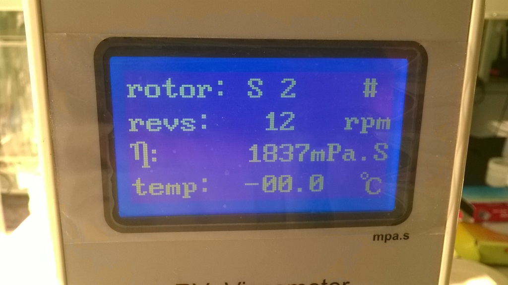     . Rotational viscometer and detergents