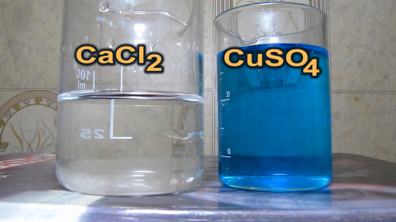     . Calcium chloride and copper sulfate