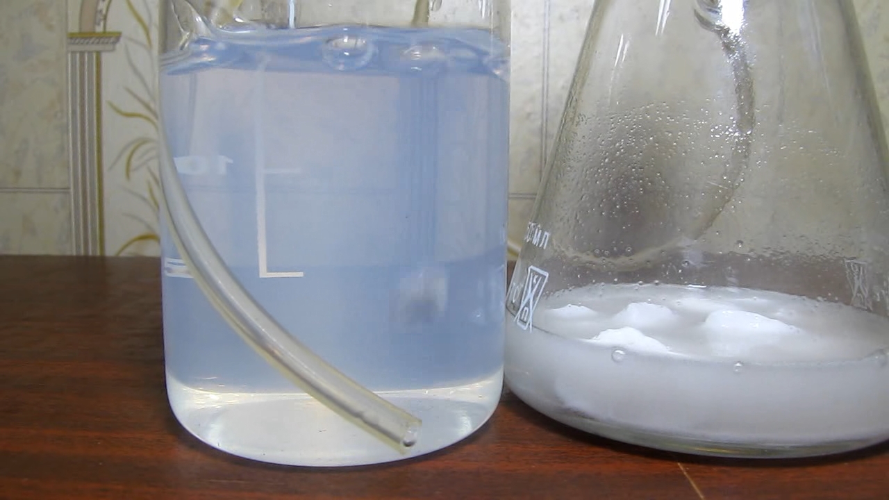 Reaction of carbon dioxide with potassium aluminate (aluminium hydroxide precipitation)