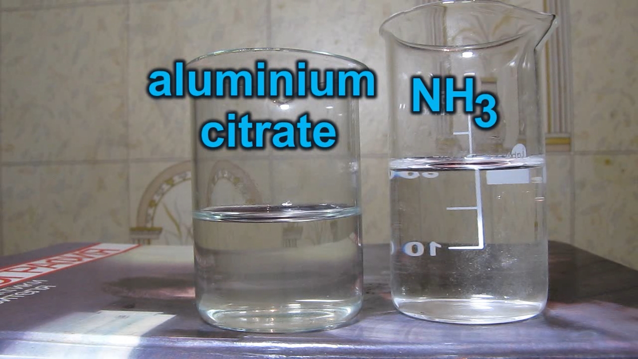 Does ammonia break down aluminium citrate?