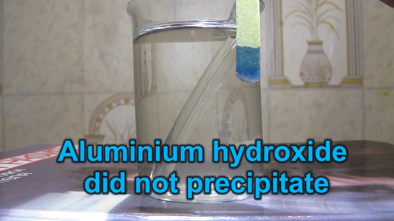 Does ammonia break down aluminium citrate?