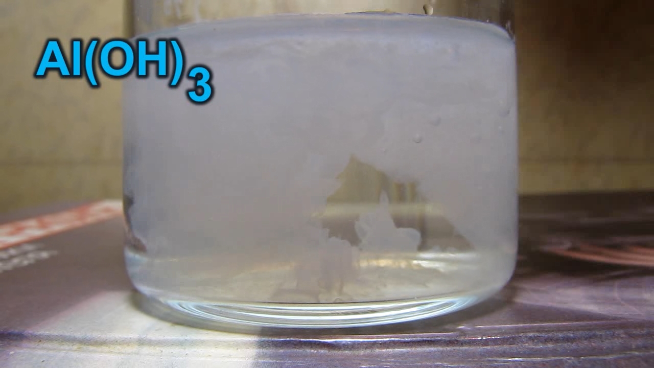 Preparation of freshly precipitated aluminium hydroxide (reaction of ammonium alum with ammonia)