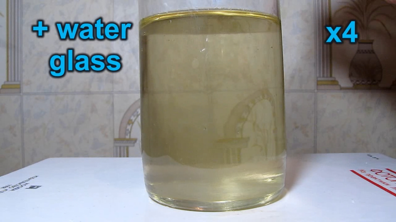 Lake water, water glass and iron (III) chloride
