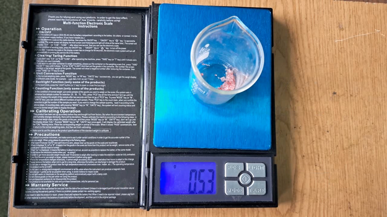 Phenol-Iron Complex, Hydrochloric Acid, and Sodium Hydroxide