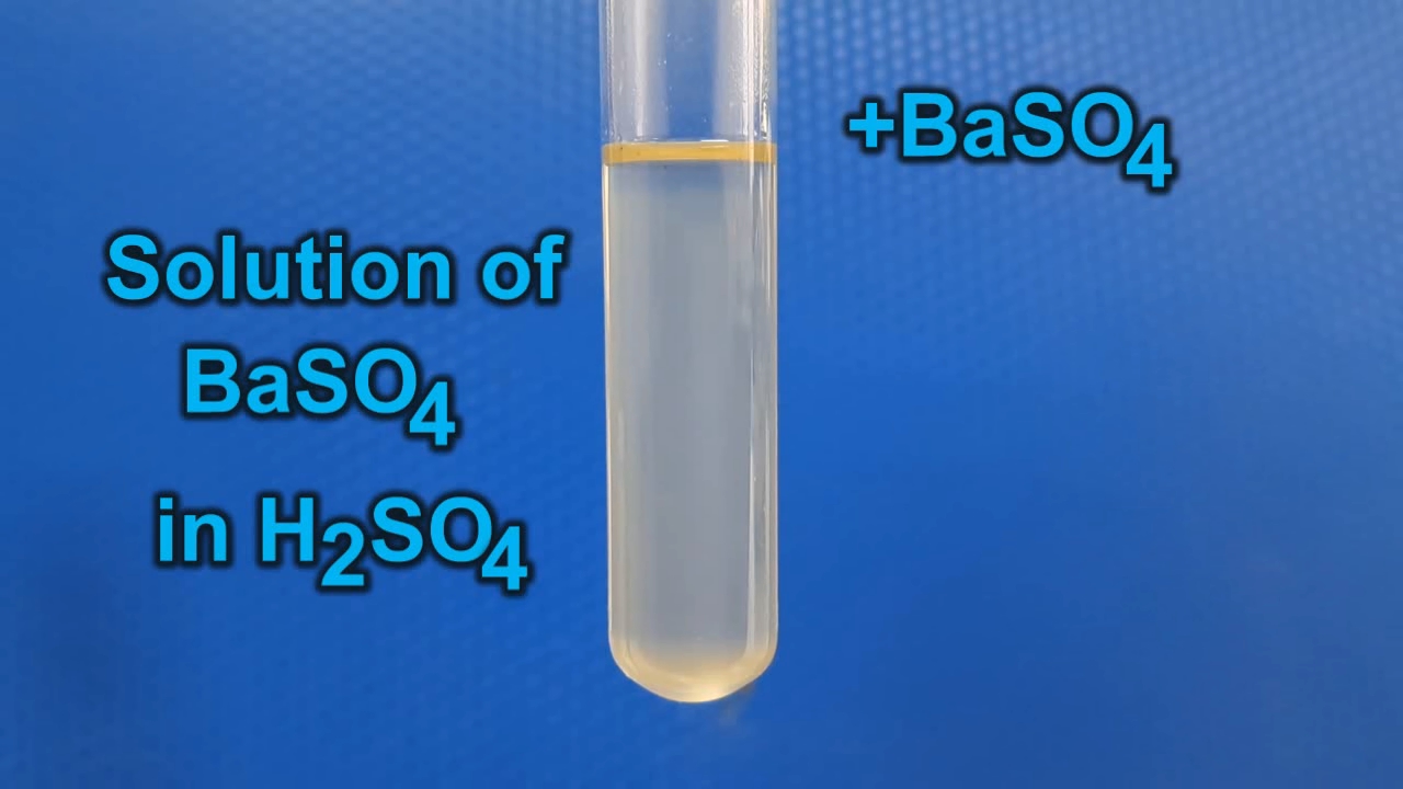 Precipitation of Barium Sulfate from Solution by Adding Water