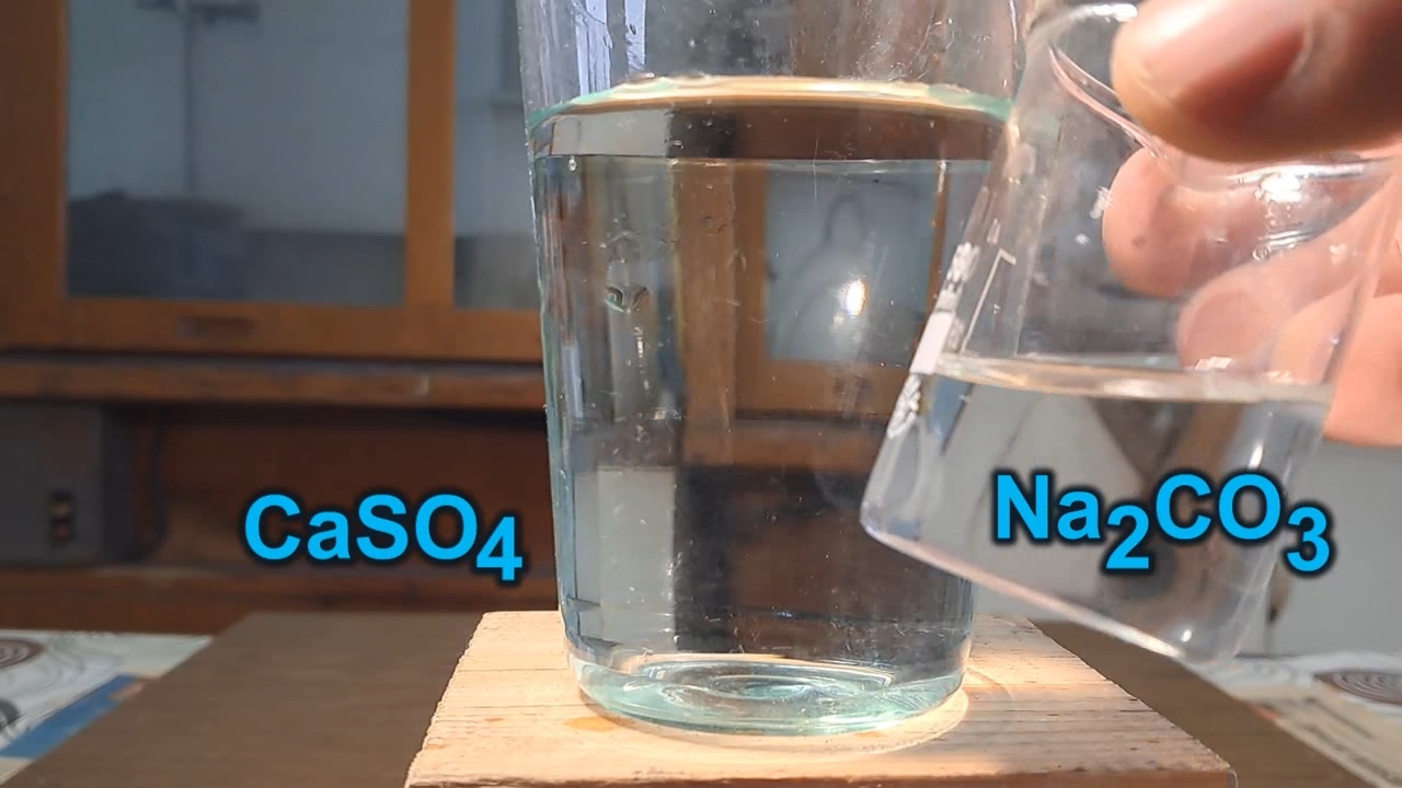 Reaction of Saturated Solution of Calcium Sulfate with Sodium Carbonate