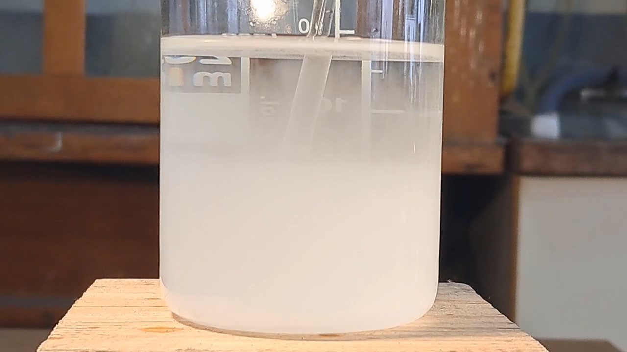 Reaction of Saturated Solution of Calcium Sulfate with Strontium Chloride