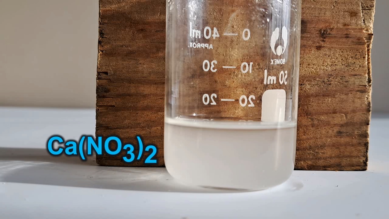 Reaction of 56% nitric acid with calcium carbonate