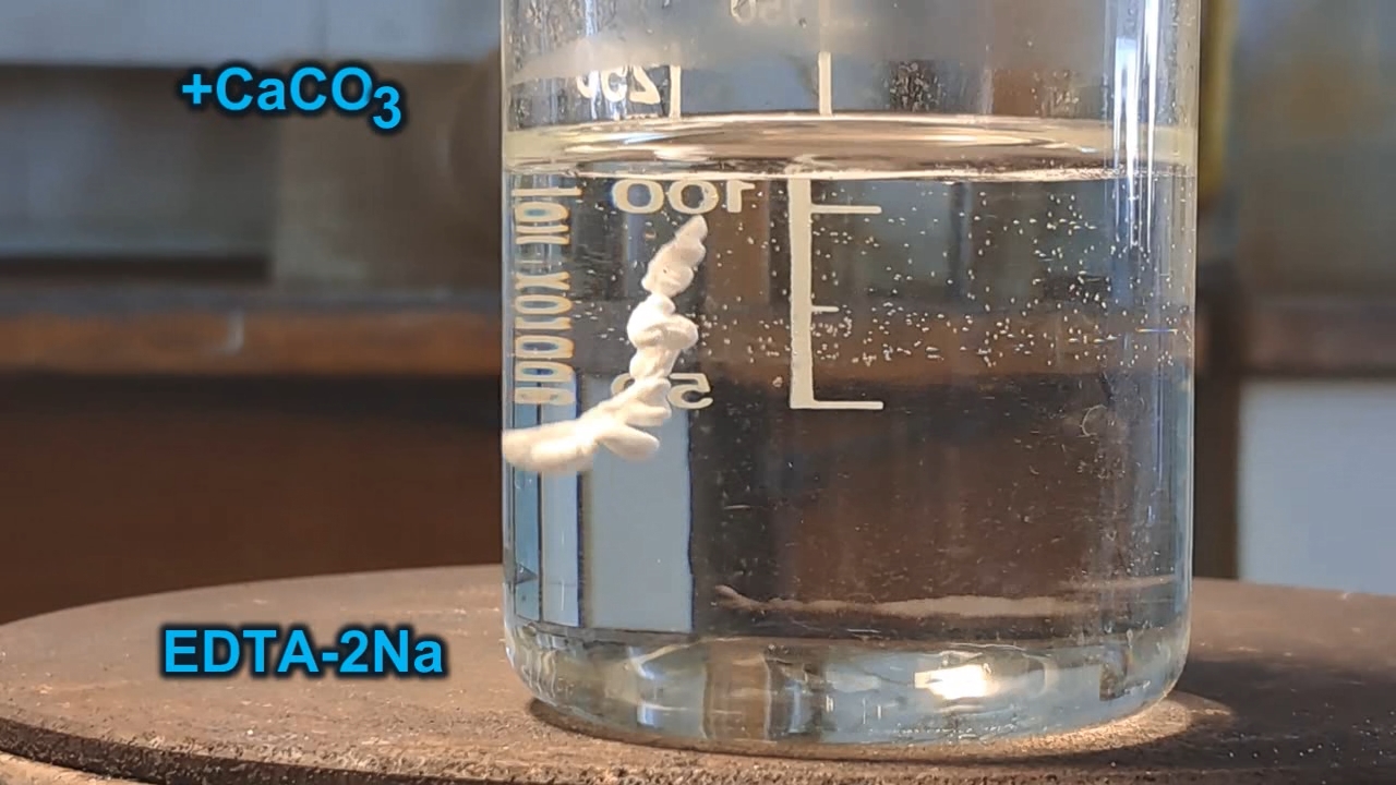 Reaction of Disodium Salt of EDTA and Calcium Carbonate