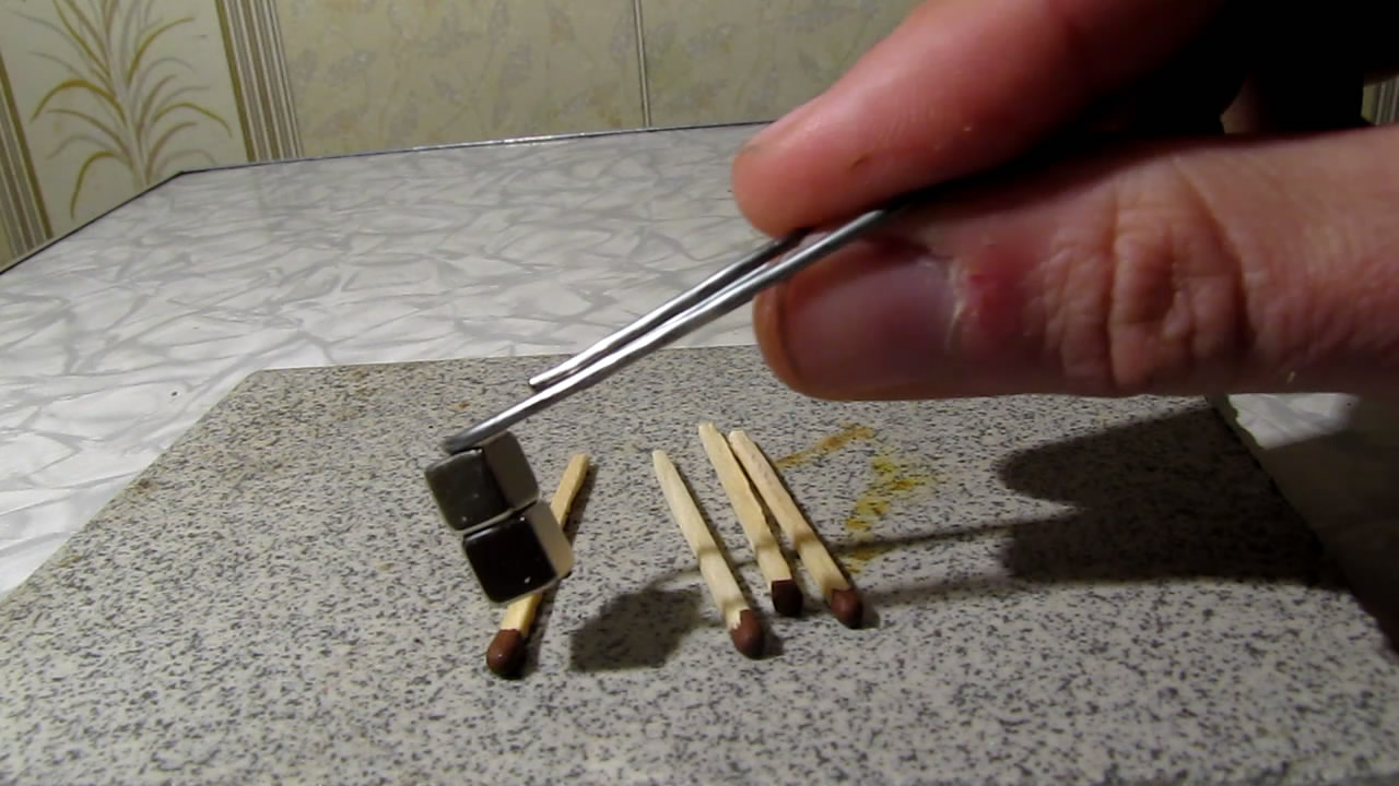    . Matches and neodymium magnet