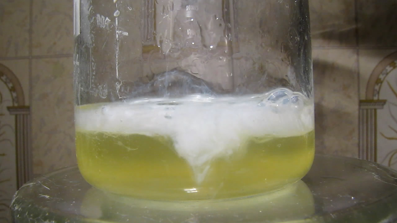     . Denaturation of protein by ethanol (egg white protein)