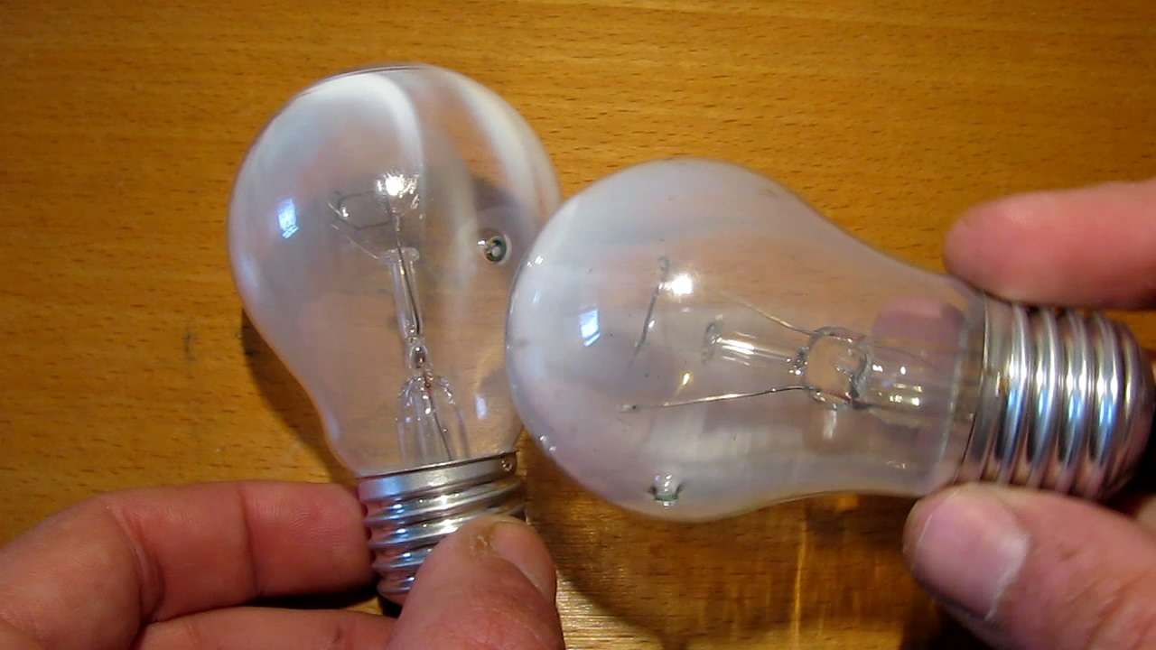    -. Incandescent light bulb and turbo lighter