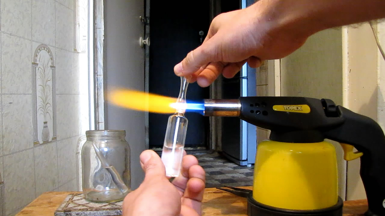    (). Ampoule with hexane (ampoule sealing)