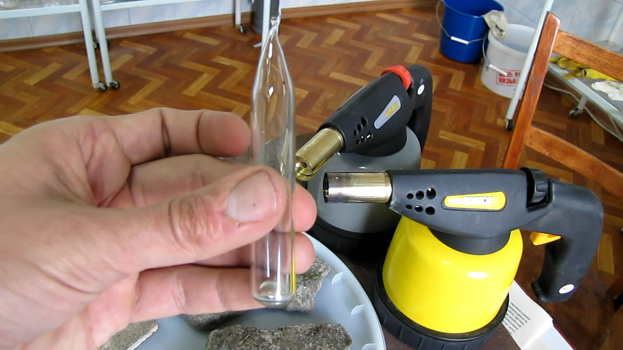    (). Ampoule with metallic mercury (ampoule sealing)