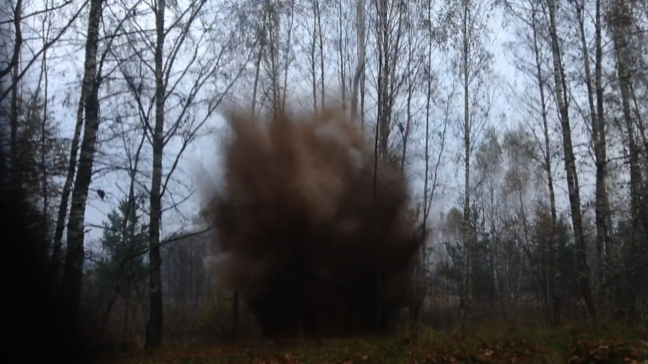  :   - .  #7. Explosion of mixture: ammonium nitrate - rosin. Experiment #7