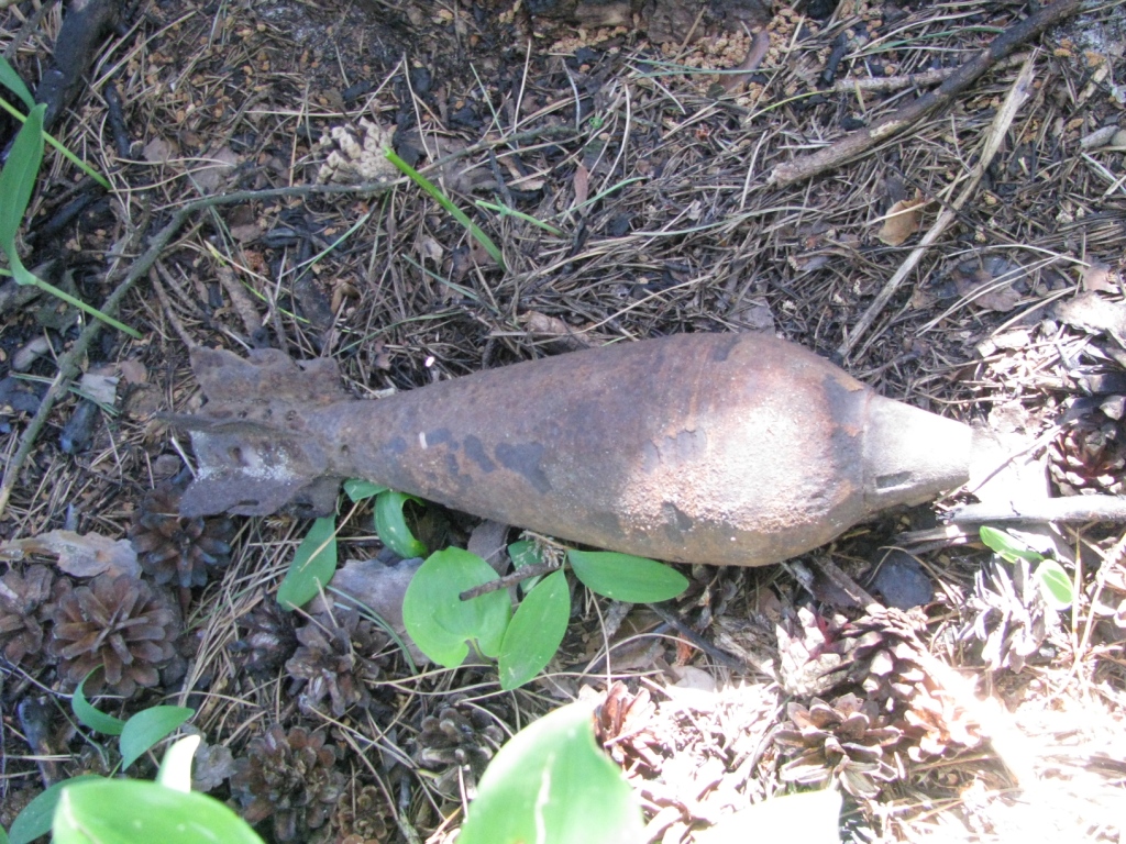    (). Unexploded mortar round (destruction)