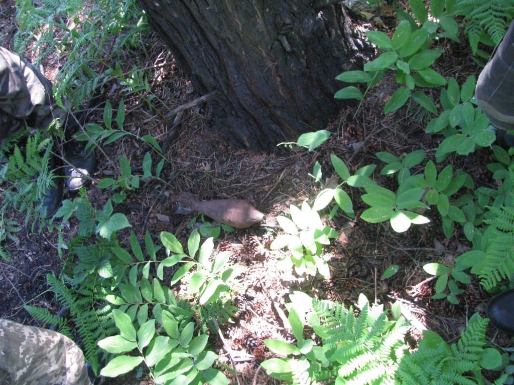    (). Unexploded mortar round (destruction)