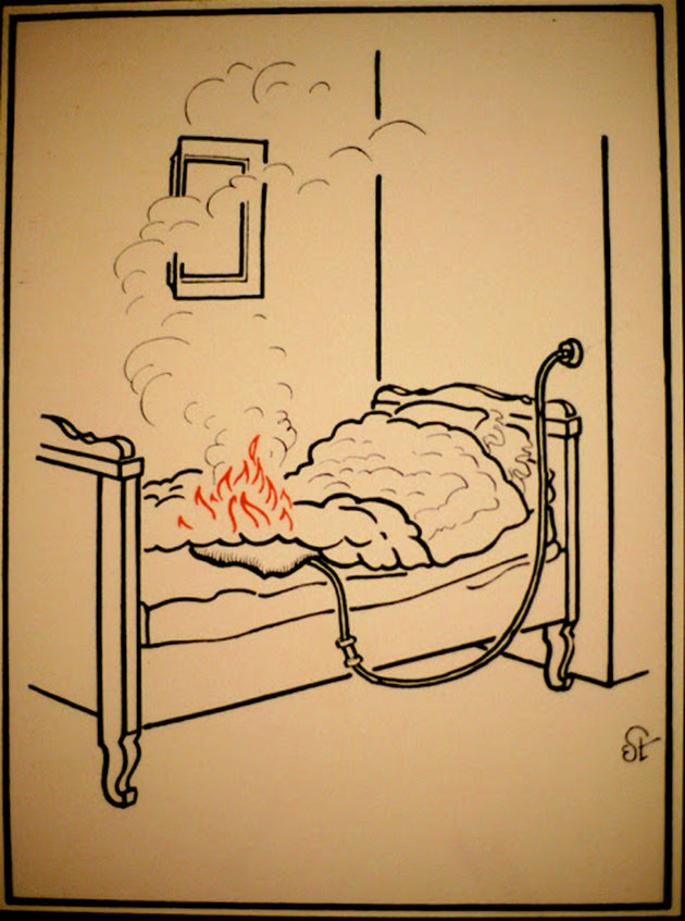   1931 ,  ,        . These diagrams from 1931 illustrate some ways to die of electrocution