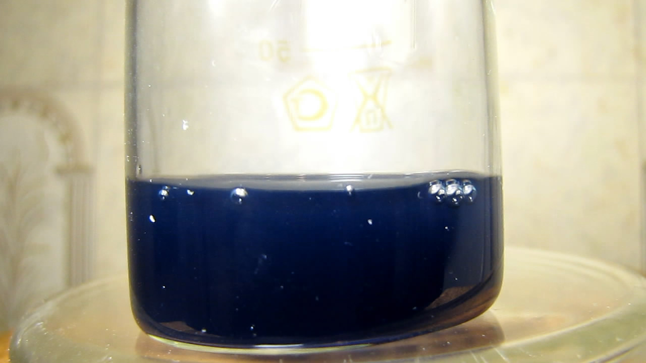 Молибденовая синь, соляная кислота, цинк. Molybdenum blue, hydrochloric acid, zinc