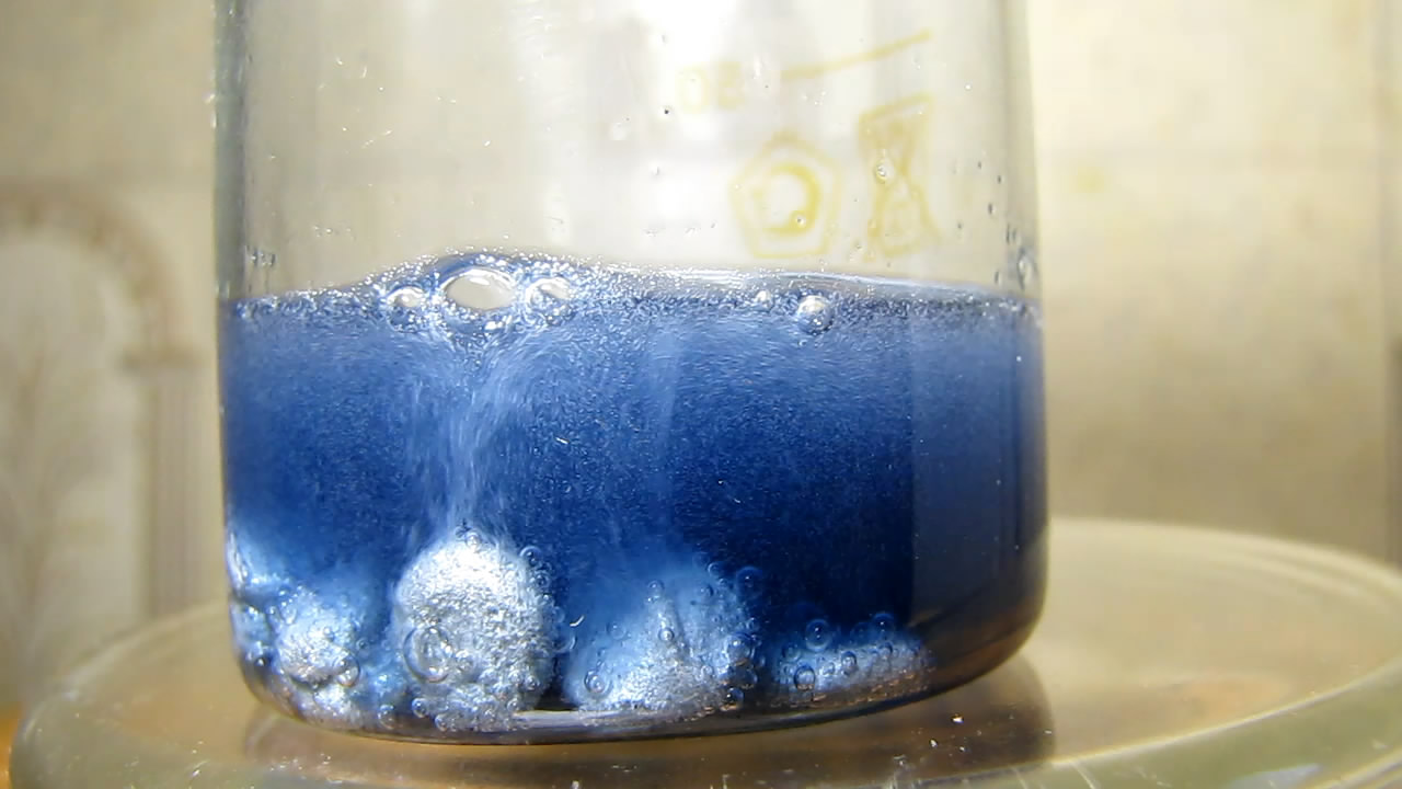  ,  , . Molybdenum blue, hydrochloric acid, zinc